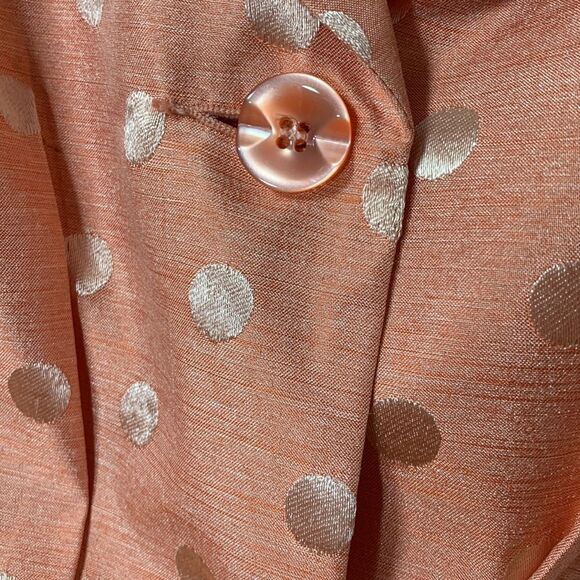 Isabella size 14 W womens two piece suit peach/orange color & polkadot top - Picture 7 of 16